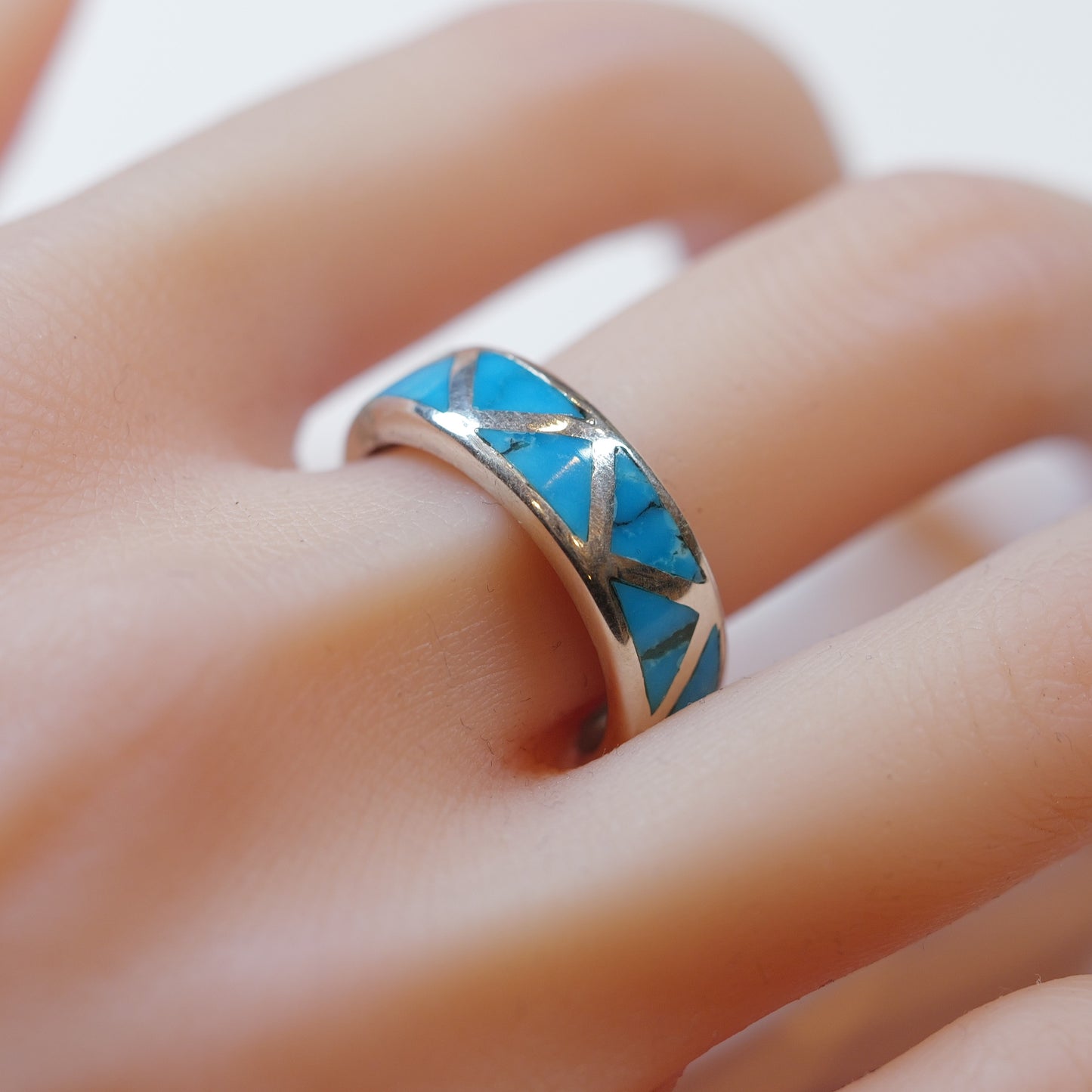 Turquoise Ring ズニ シルバーリング 21.5号