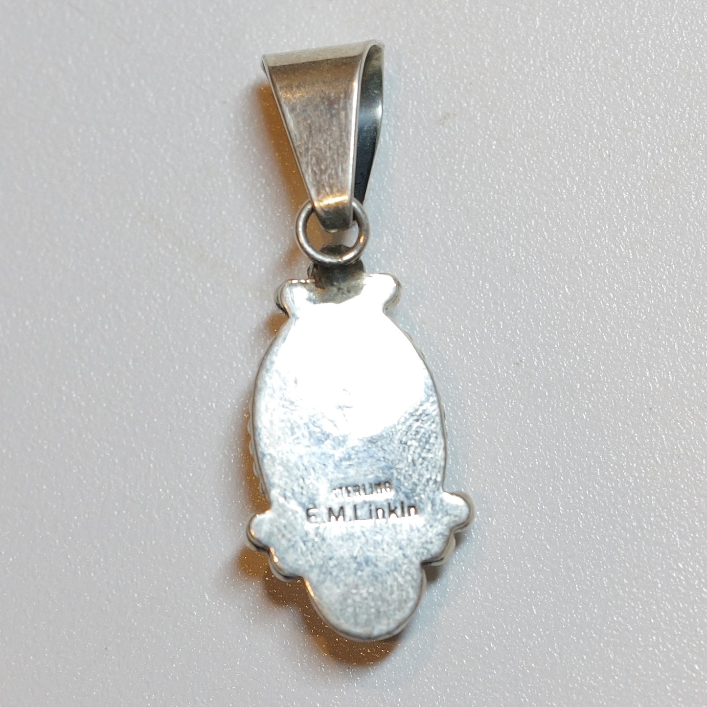 Navajo Artist Egyptian ターコイズ シルバーペンダント