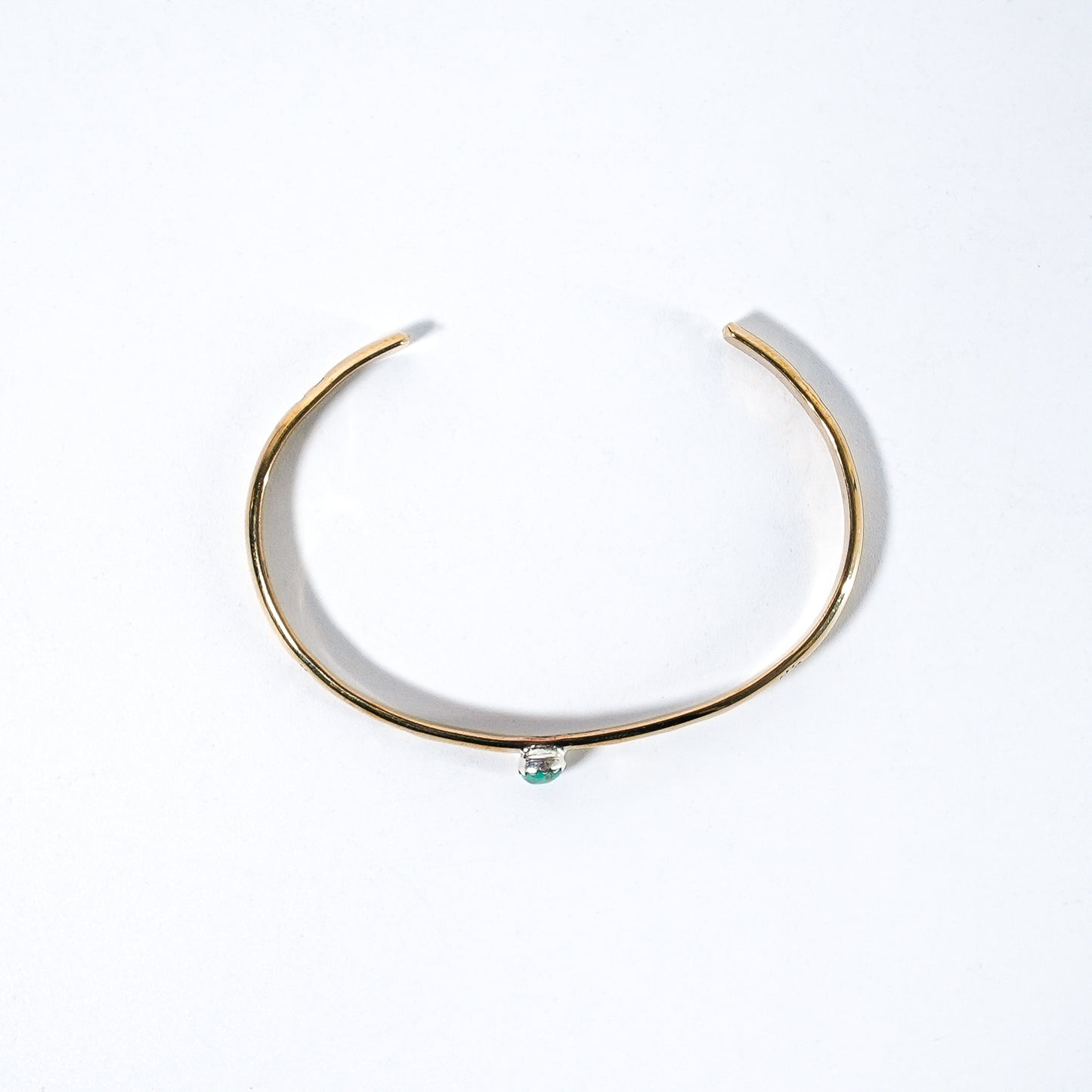 Turquoise Bangle Sleeping Beauty Navajo Brass