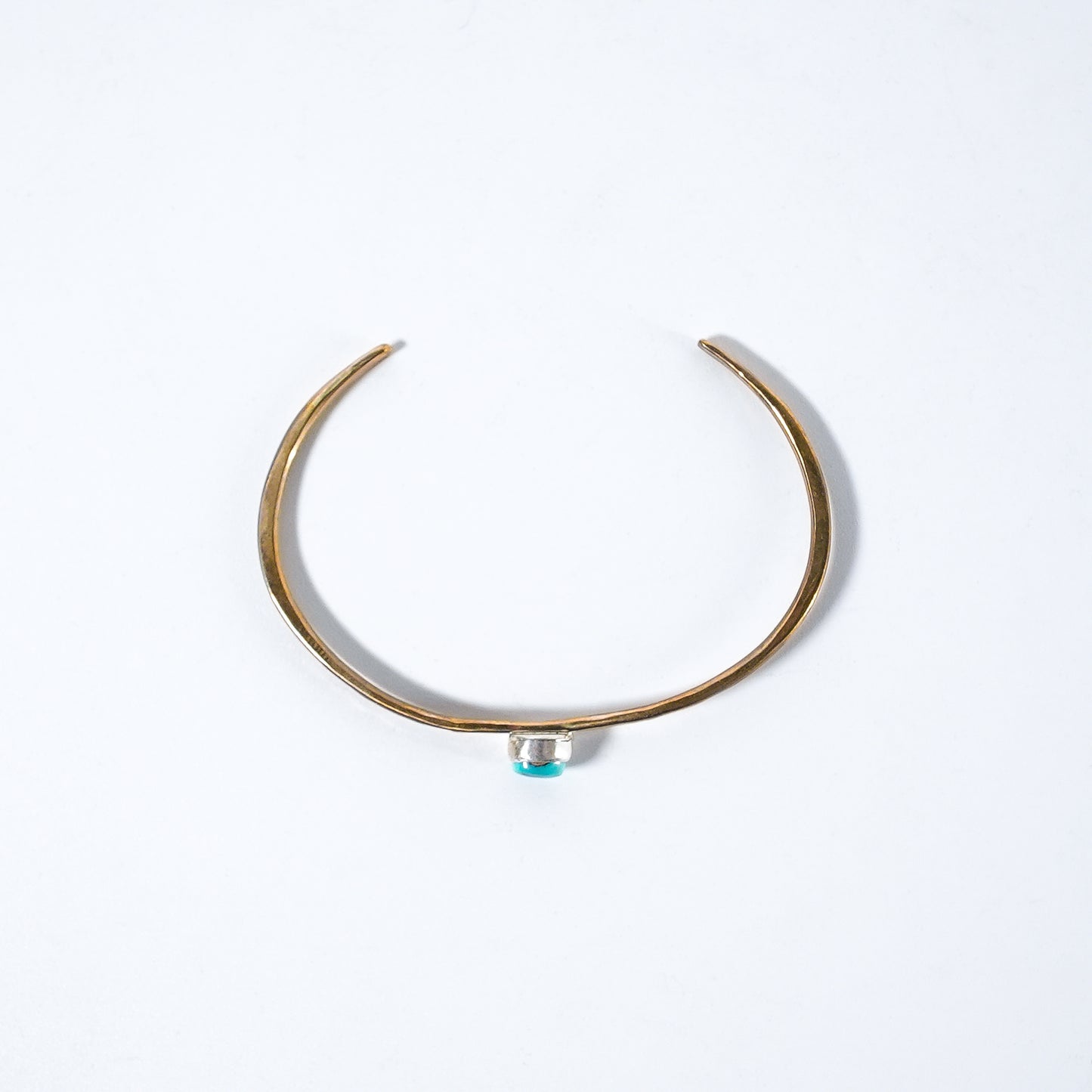 Turquoise Bangle Sleeping Beauty Navajo Brass