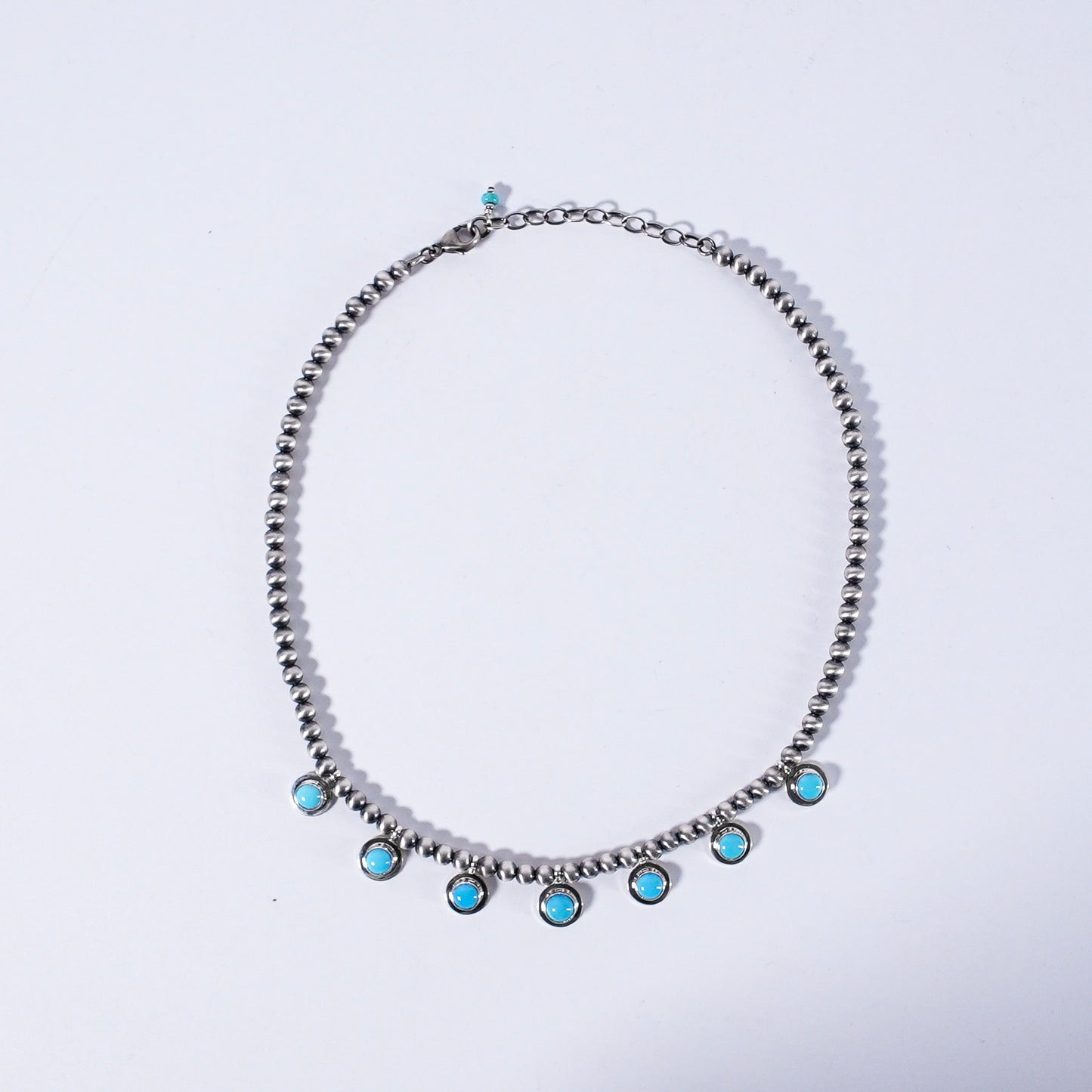 Turquoise Necklace Sleeping Beauty Navajo Pearl
