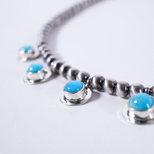 Turquoise Necklace Sleeping Beauty Navajo Pearl