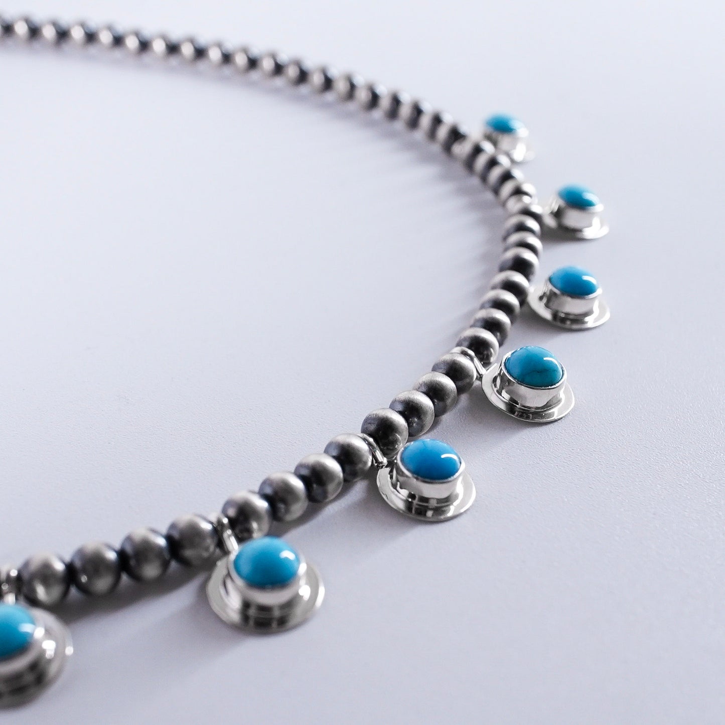 Turquoise Necklace Sleeping Beauty Navajo Pearl