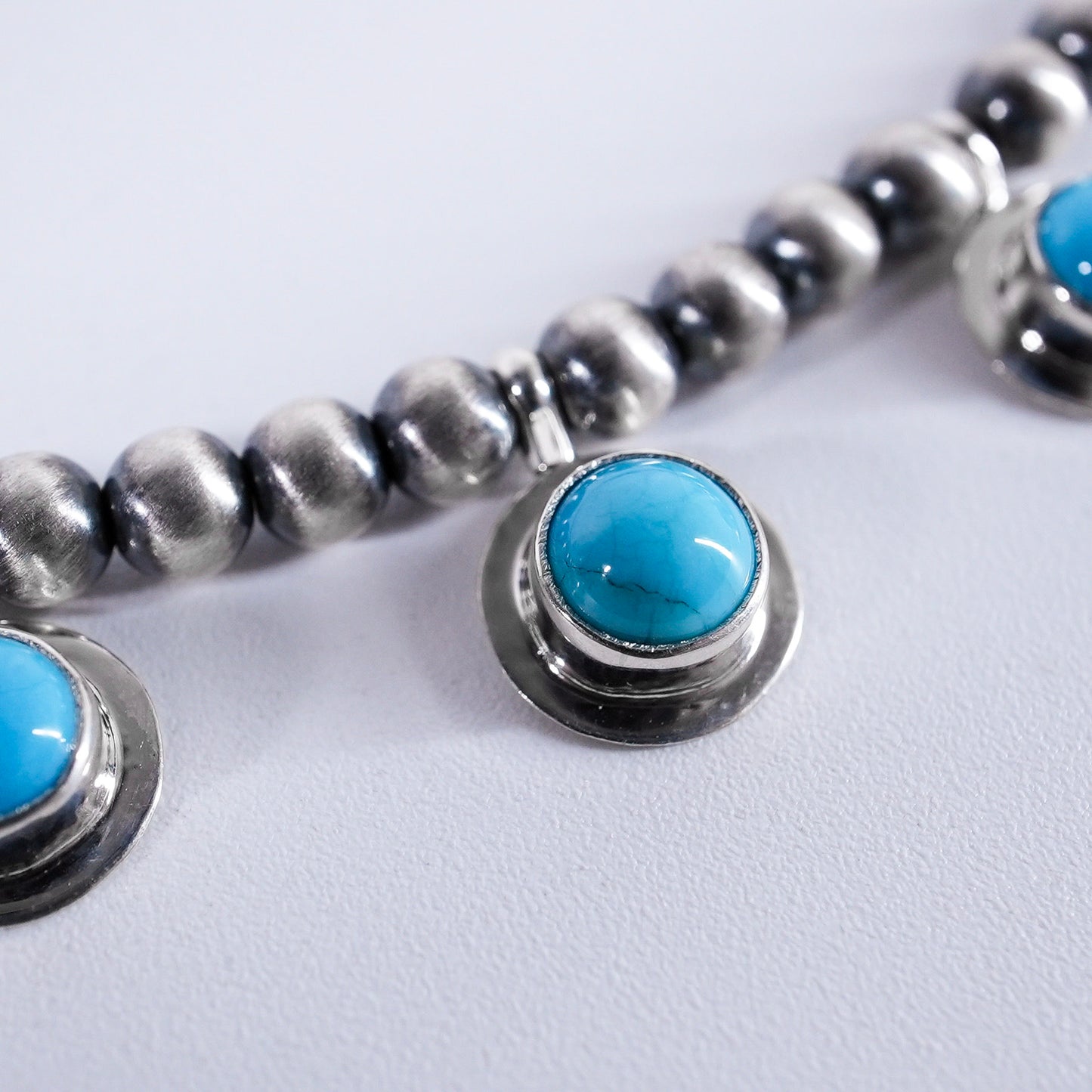 Turquoise Necklace Sleeping Beauty Navajo Pearl
