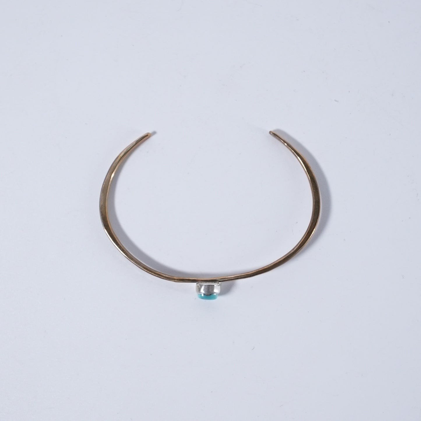 Turquoise Bangle Sleeping Beauty Navajo Brass