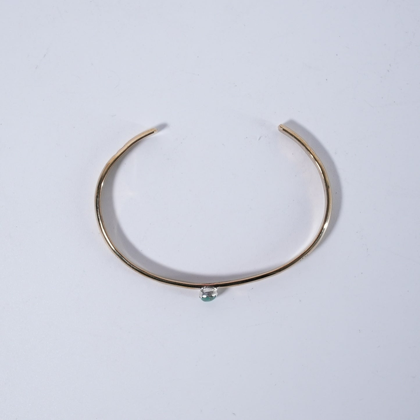 Turquoise Bangle Sleeping Beauty Navajo Brass