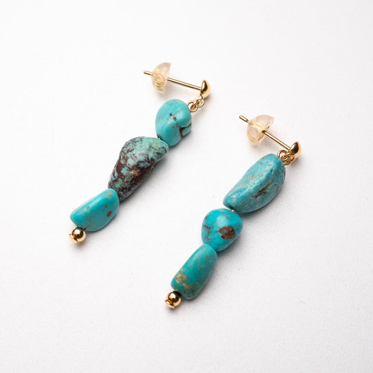 Turquoise Earrings Mucho Original 18K