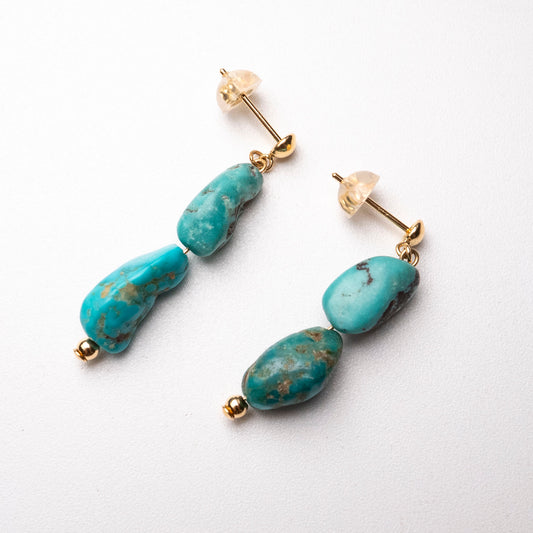 Turquoise Earrings Mucho Original 18K