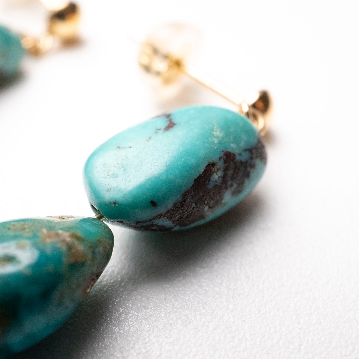 Turquoise Earrings Mucho Original 18K