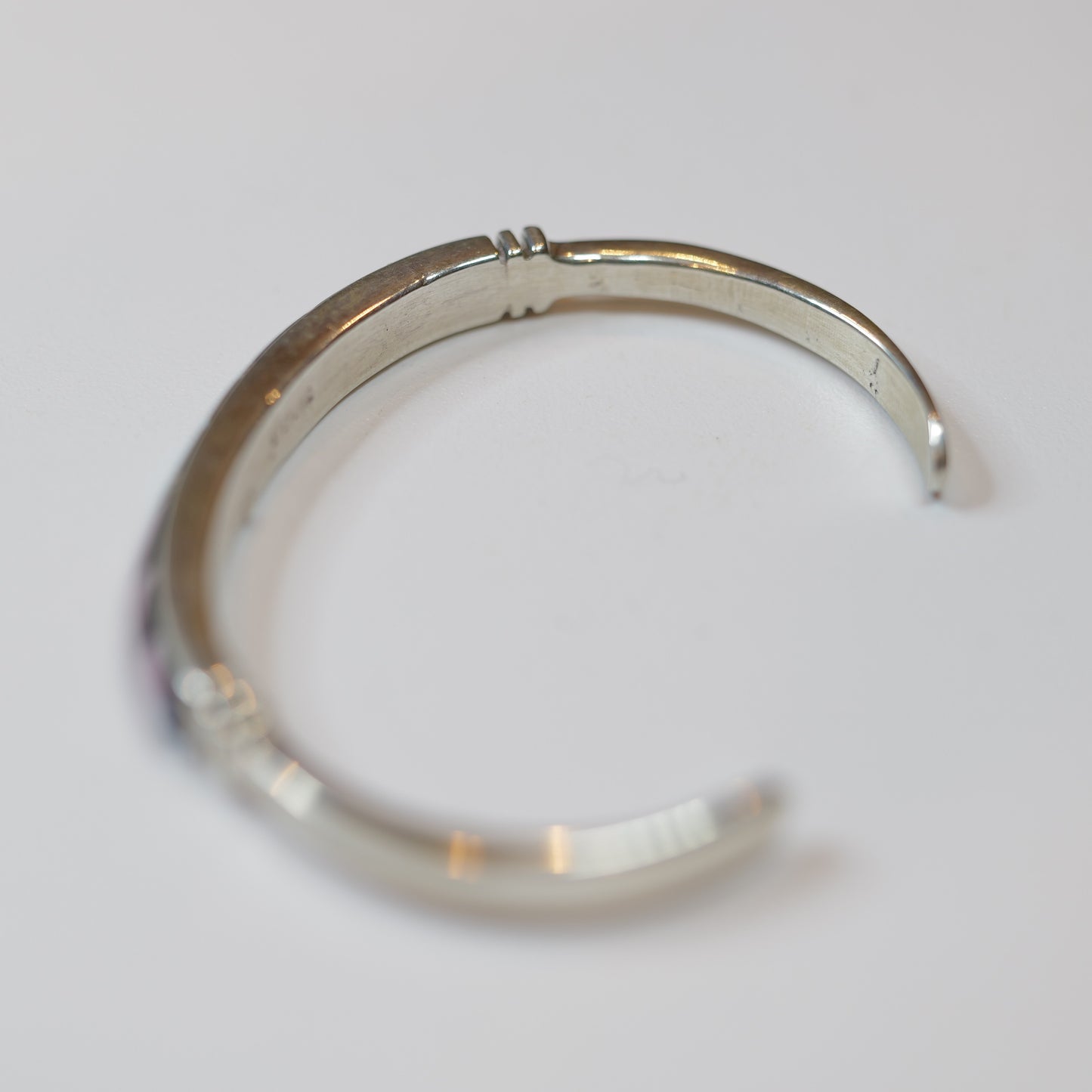 Turquoise Bangle ズニ族 ターコイズ×コンクシェル 内径12cm シルバー