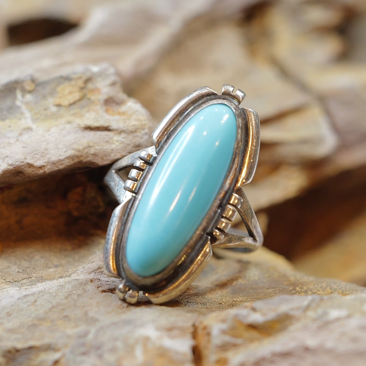 Turquoise Ring カンピトス鉱山 メキシコ ターコイズ リング 指輪 13.5号