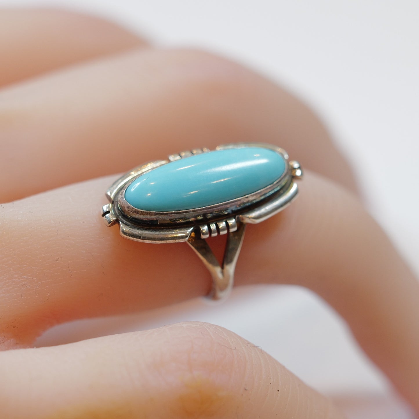 Turquoise Ring カンピトス鉱山 メキシコ ターコイズ リング 指輪 13.5号