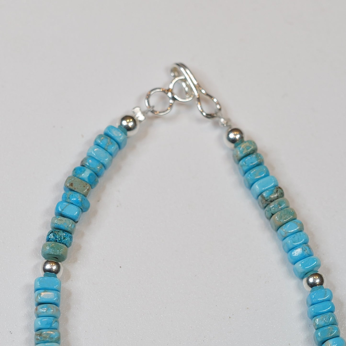 Turquoise Bracelet ターコイズ×シルバー ブレスレット  内径18cm シルバー