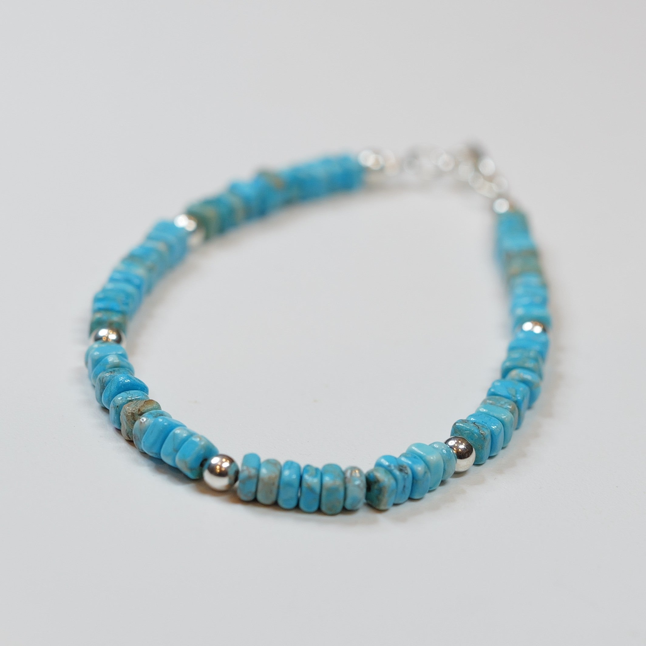 Turquoise Bracelet ターコイズ×シルバー ブレスレット 内径18cm