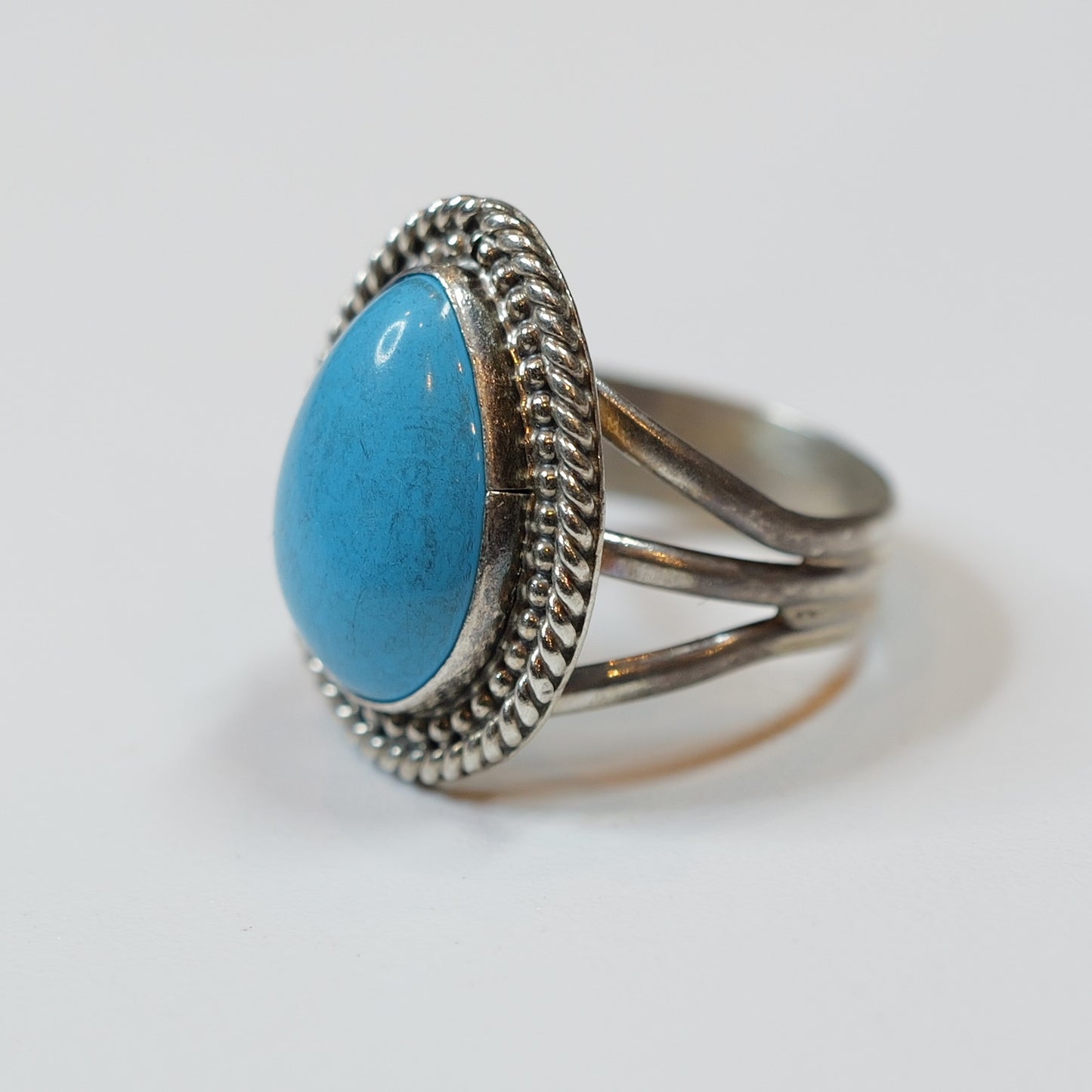 Turquoise Ring ナバホ族 キングマン鉱山 シルバーリング