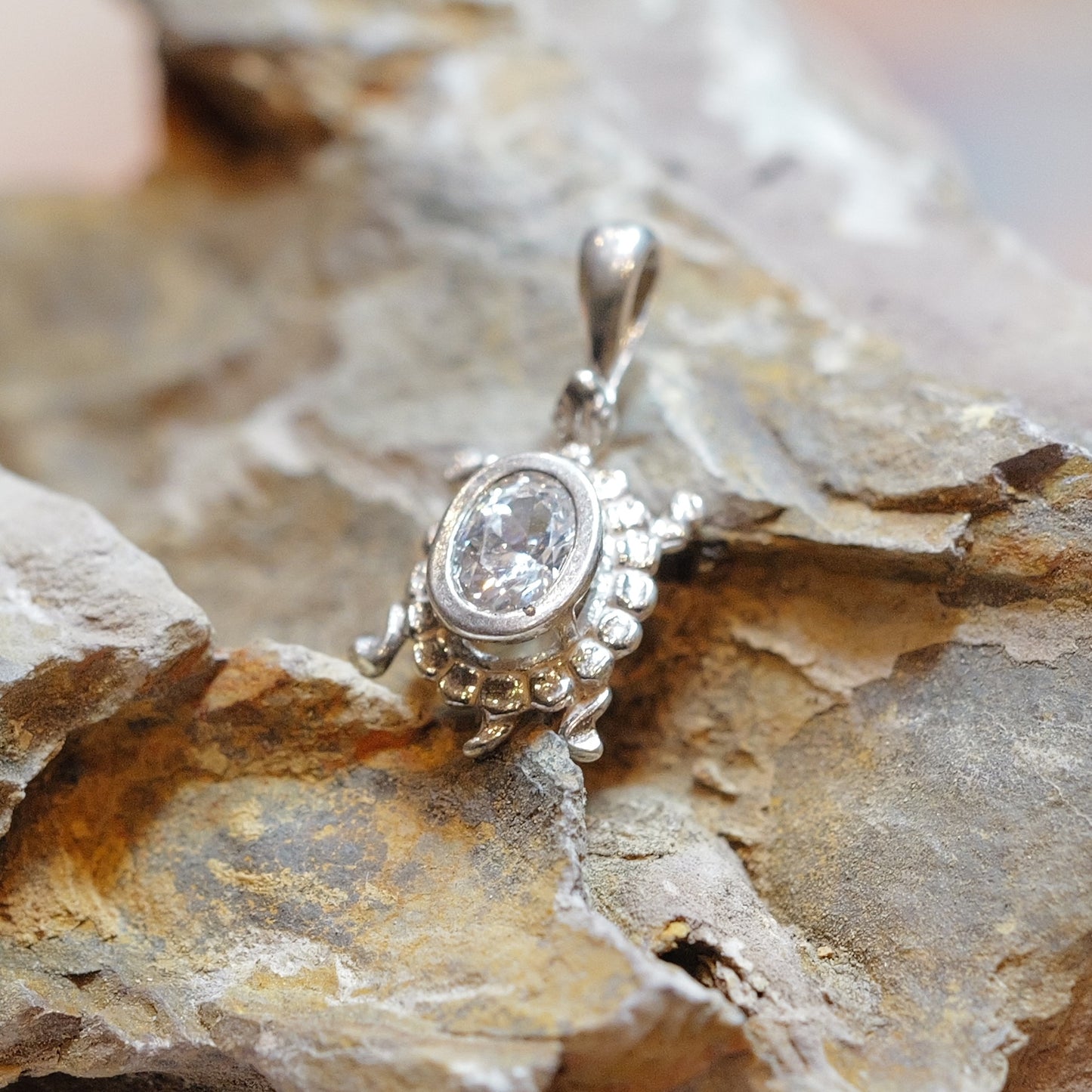 Oval Silver Pendant Top シルバー ペンダントトップ