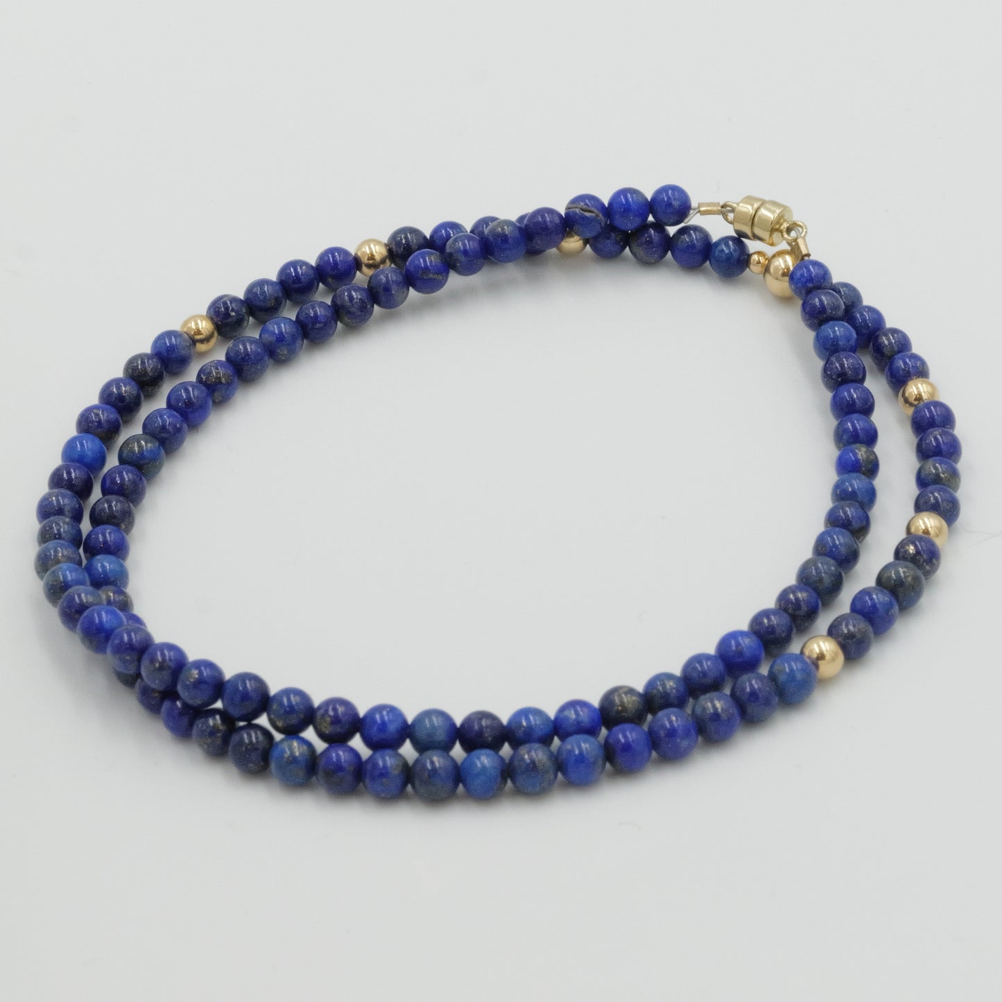 Lapis Lazuli & Gold Beads Convertible Necklace / Bracelet ラピスラズリ ゴールドビーズ ネックレス