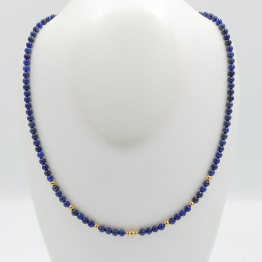 Lapis Lazuli & Gold Beads Convertible Necklace / Bracelet ラピスラズリ ゴールドビーズ ネックレス