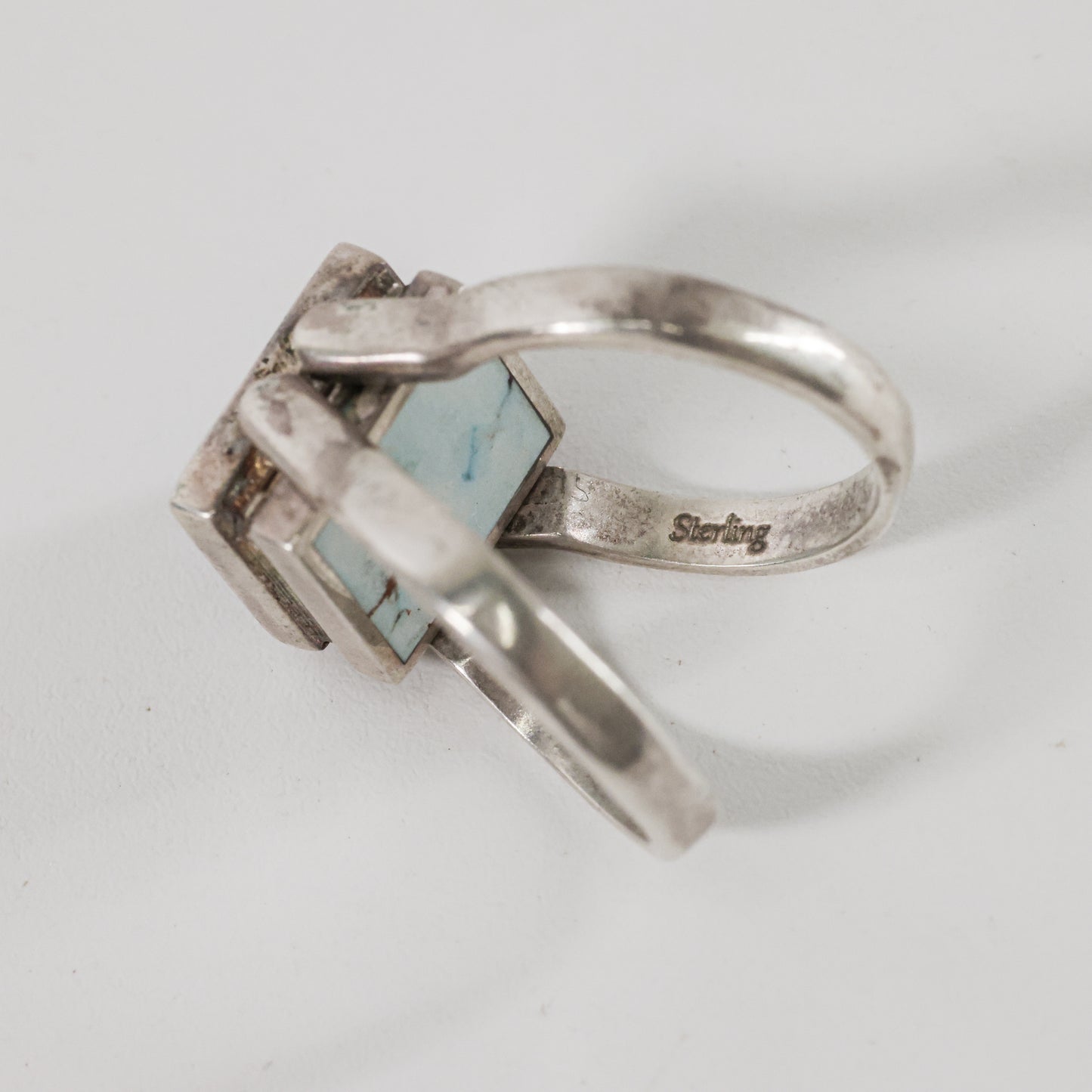 Turquoise White Buffalo Reversible Ring Navajo