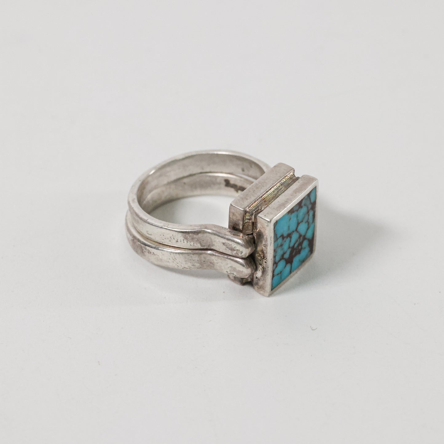 Turquoise White Buffalo Reversible Ring Navajo