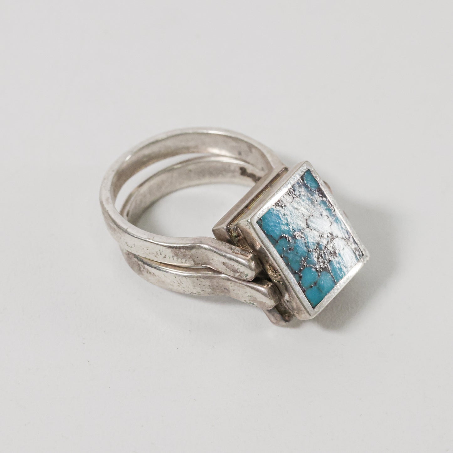 Turquoise White Buffalo Reversible Ring Navajo